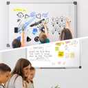 VUSIGN 36" x 24" Magnetic Dry Erase Board for Wall with Aluminum Frame