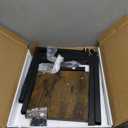 Hosfais Side Table Small End Table, C-Shaped Wood Sofa Table with Metal Frame for Living Room, Bedroom, Small Spaces (Rustic Brown) (Oval)