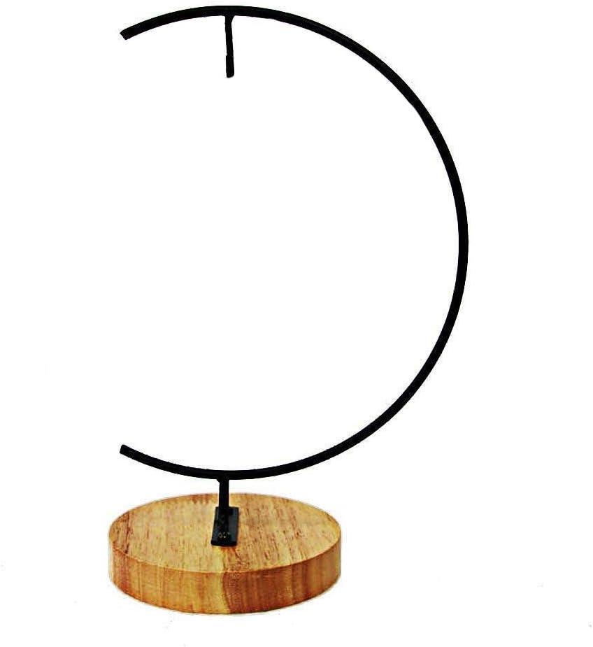 YY YEARCHY Awesomes Terrarium Ornament Display Stand Metal Stand Air Plant Stand Flower Pot Stand Holder Iron Pothook Stand for Hanging Glass Terrarium Globe Ball (1, Black)