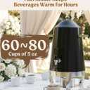 3.5 Gallon Coffee Urn Beverage Dispenser, 60-80 Cup Stainless Steel Drink Server for Coffee, Tea, Juice, Hot Cocoa & Cold Drinks, for Catering, Buffet & Parties