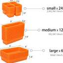 42 Pack Tool Box Organizer Tool Tray Dividers, Rolling Tool Chest Cart Cabinet Workbench Desk Drawer Organization and Storage for Hardware, Parts, Screws, Nuts, Small Tools Organization(Orange)