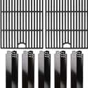 Hisencn Grill Parts for Home Depot Nexgrill 4 Burner 720-0830H, 5 Burner 720-0888N, 720-0888 Gas Grill Models, Porcelain Steel Heat Plate Flame Tamer, Cast Iron Grill Grates, 13 x 17
