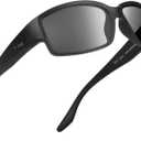 KastKing Skidaway Polarized Sport Sunglasses for Men and Women,Ideal for Driving Fishing Cycling and Running,UV Protection (Color: Frame: Matte Black / Lens: Smoke)
