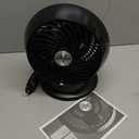 Vornado 460 Small Desk Fan with 3 Speed Settings, Adjustable Tilt Chrome Glide Bar, for Bedroom, Office, Home, Air Circulation up to 70 Feet, Quiet Table Fan, Black