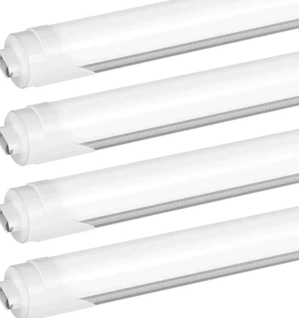 JESLED Dual Row High output R17D LED Bulbs 8FT 72W Frosted | Double Ended Power | Ballast Bypass | 4-Pack