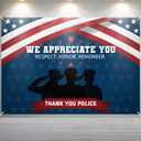 3 x Large Police Party Decorations Police Appreciation Banner Backdrop 7 x 5 ft Thank You Gifts Policeman Retirement Birthday Graduation Party Decorations