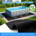 Pool Pads for Above Ground Pool, 12’x 20’ Seamless Comfort Underfoot | Rectangular Black Industrial-Grade Puncture-Resistant Synthetic Fiber Pool Mat,Black