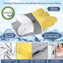 Cervical Neck Pillow for Pain Relief - Ergonomic Pillow Side Sleeper Pillow for Sleeping, Orthopedic Bed Pillow Neck Support Pillow, Contour Memory Foam Pillows for Side Back Stomach Sleepers