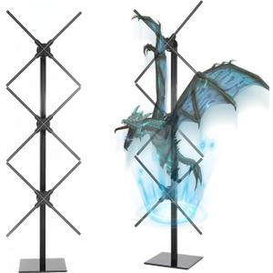 Missyou 3D Hologram Fan Stand for Exhibition Display - Vertical 3-Unit Splicing Bracket Fits 56/65/70cm Projectors - Heavy Duty Metal Wall Structure - Tech Gift for Festivals (Fans Not Included)