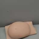 Fake Pregnant Belly Strap Artificial Lightweight Silicone Pregnant Belly Cotton Filled Belly Realistic Pregnancy Belly Prop Baby Bump Lifelike Skin Soft for Masquerade (White,6 Month)