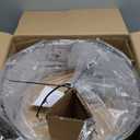 VONLUCE Semi Flush Mount Ceiling Light, 18" Ceiling Light Fixture with Diffused Shaped, Modern Light Fixture for Bedroom Living Room Entryway Hallway, White Shade & Black Finish