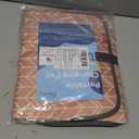 Babebay Waterproof Portable Diaper Changing Pad, Foldable Travel Changing Mat for Baby Girl Boy, Lightweight Travel Changing Station, Boho Geometric Pattern (Pink Wave Print)