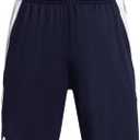 Under Armour Boys Tech Vent Shorts (Big Kid) (X-Large, Midnight Navy/White/White)