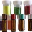 Craft Glitter Vial Set - 4 Pack of 5ml Semi-Transparent Glass Bottles