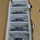 5-Pack Borosilicate Glass Containers with Tempered Lids, 35.2oz/4.4 Cup Airtight Meal Prep Set, Microwave/Freezer Safe (Blue)