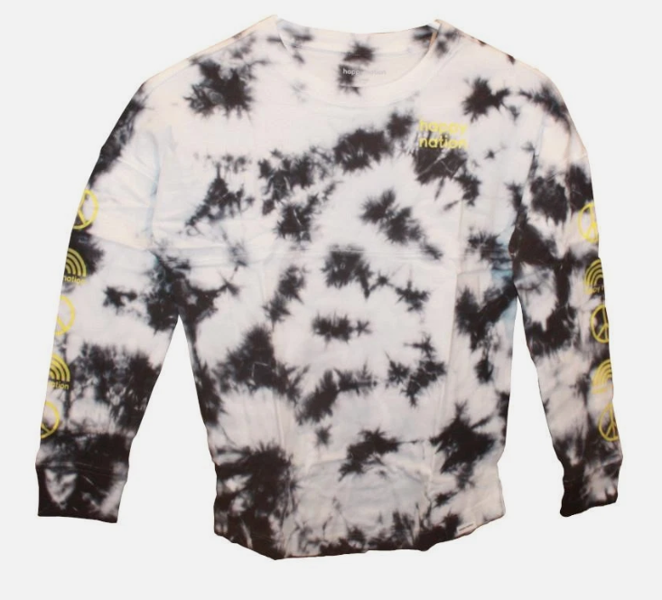 Happy Nation/Victoria's Secret Girls Relaxed Long Sleeve T-Shirt *Tie-Dye* L