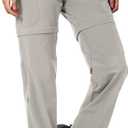 Cycorld Women's-Hiking-Pants-Convertible Quick-Dry-Stretch-Lightweight Zip-Off Outdoor Pants with 5 Deep Pockets (Cloud Grey, XX-Large)