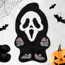 GAGEC Halloween Rug Ghost Bathroom Rugs Spooky Decorative Bath Doormat Entrance Rug Tub Home Living Room Bath Mat Floor Door Mat Decoration Indoor Outdoor 18 x 31 Inch