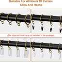 50 Pack Bronze Metal Curtain Rings with Eyelets, 1.5 inch Inner Diameter Drapery Rings Apply for Curtain Rods(Fits Up to 1 1/4-Inch Rod)