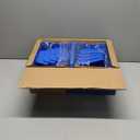 Wallmaster Wall Mounted Storage Bins, Wall Storage Bins Parts Rack 10 Bins&3 Rails Wall Mount Tool Organizer Hardware Storage Organizer (Blue)