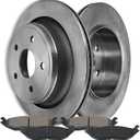 SCITOO Rear 13.86" Brake Pads and Rotors Kits Fit For Chrysler Aspen 2007-2009,For Dodge For Durango 2004-2009,For Dodge Ram 1500 2002-2010,For Ram 1500 2011-2018