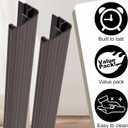 Pangda 2 Pcs 36 L Fixed Vinyl Sill Cap 1-5/32 Inches High Exterior Door Threshold Seal Replacement for Residential Door Trim-to-fit Fixed Vinyl Sill for Residential Entry Waterproof(Dark Brown)