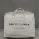 L LOVSOUL Goose Feather Down Fiber Comforter Queen Size, 100% Organic Cotton Fabric Duvet Insert,1200TC,750+Fill Power, Hotel Collection, All Season White Bedding Comforters with 8 Tabs