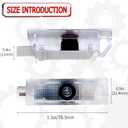 2Pcs Car LED Door Lights Logo Projector, Jfsotls Never Fade Emblem Light, LED Laser Ghost Shadow Light for Quattroporte Ghibli Levante Grecale