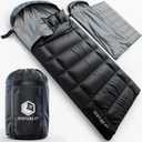 VENTURE 4TH Backpacking Sleeping Bag XXL, Double and Single Sizes - Lightweight Warm & Cold Weather Sleeping Bags for Adults, Kids & Couples Ideal for Hiking, Camping & Outdoor Adventures