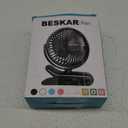 BESKAR Portable Clip on Fan Rechargeable, 4 Speeds Small Battery Operated Fans, USB Desk Fan with Strong Airflow, Sturdy Clamp Fans for Golf Cart Office Outdoor Travel Camping (Light Pink)