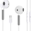 7 x USB C Headphones Wired Earbuds for iPhone 16/15 Earphones Wired Type C, with Mic & Control, Compatible with iPhone 16 Pro Max, 16e, iPad Pro, Galaxy, Pixel and More