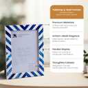Handicrafts Home 8x10 Picture Frame Blue, Handmade Bone Inlay Photo Frame, Tabletop or Wall Mount Decorative Frame for Desk, Shelf, Living Room or Bedroom