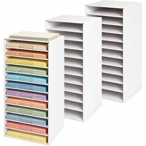 Wesiti 3 Pack White Classroom Mailboxes Bulk, 12 Slot Paper Organizers