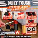 Heavy Furniture Movers with Wheels Set - Appliance Lifter with Moving Sliders that Lift Up to 660 Lbs - Heavy Duty Furniture Lifter Tool, 4 Pcs Appliance Movers Sliders and Lifting Extender Included