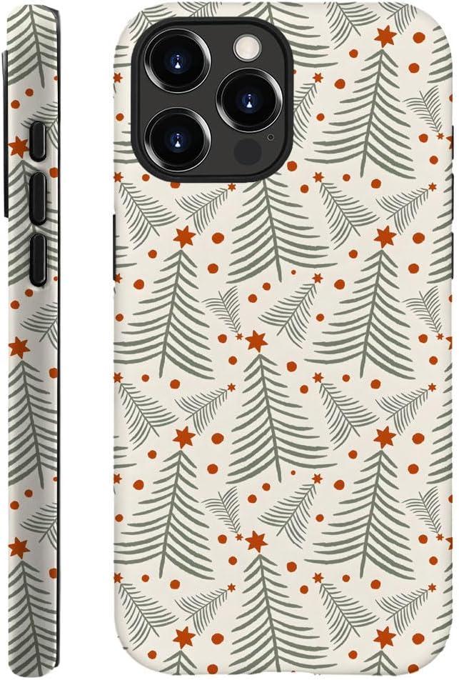 Generic Compatible with for iPhone 16 Pro Max,Green Red Christmas Tree Star Phone Case for Girl Women Boy Men,Scratch Resistant Shockproof Cover Case for iPhone 16 Pro Max