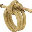 Saro Lifestyle Knotted Rope Napkin Rings (Set of 4), Gold, Set of 4