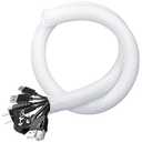 Cord Protectors from Pets No Chew 8.2ft 1/2inch, YCLYC Spilt Wire Protector Tubing Cable Sleeve, Black Cord Wrap Cable Organizer, Power Wire Organizers for Cords, Cable Management Under Desk, Computer