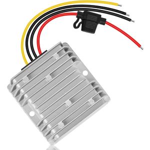 DC18V-60V to 12V Converter 20A 240W Golf Cart 24V 36V 48V Step Down to 12V Converter Voltage Regulator Reducer with Fuse Waterproofing Transformer for Golf Cart Club Car LED Lights