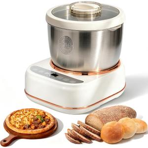 7.4QT Electric Dough Mixer with Ferment Function, Large Capacity Dough Maker Machine, 304 Stainless Steel Bowl,Face-Up Touch Panel, Timer Control, Commercial & Household Bread Mixer for Pizza