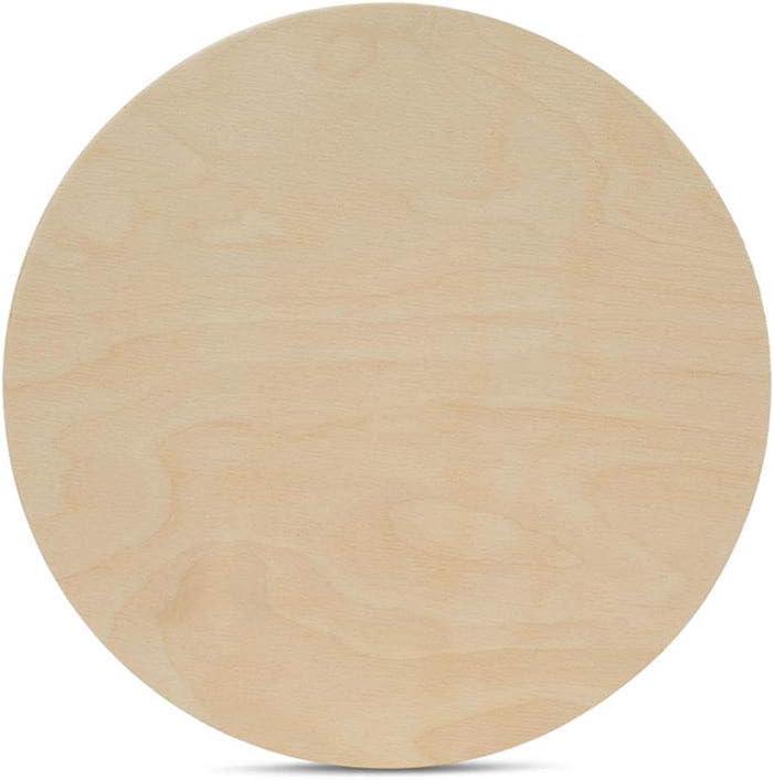 Wood Circles 11 inch 1/2 inch Thick, Unfinished Birch Plaques, Pack of 1 Wooden Circle for Crafts and Blank Sign Rounds, by Woodpeckers