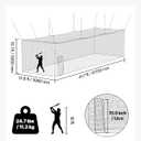VEVOR Baseball Batting Cage,Professional Softball Baseball Batting Hitting Training Net,Heavy Duty Enclosed PE Practice Portable Pitching Cage Net with Door&Carry Bag,for Backyard,Field,Indoor&Outdoor, 41ft