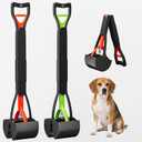 2 Pack 32 Inch Foldable Dog Pooper Scooper,Dog Poop Pick Up Tool for Large&Small Dogs,Sturdy & Light Weight,Easy to Carry and Clean
