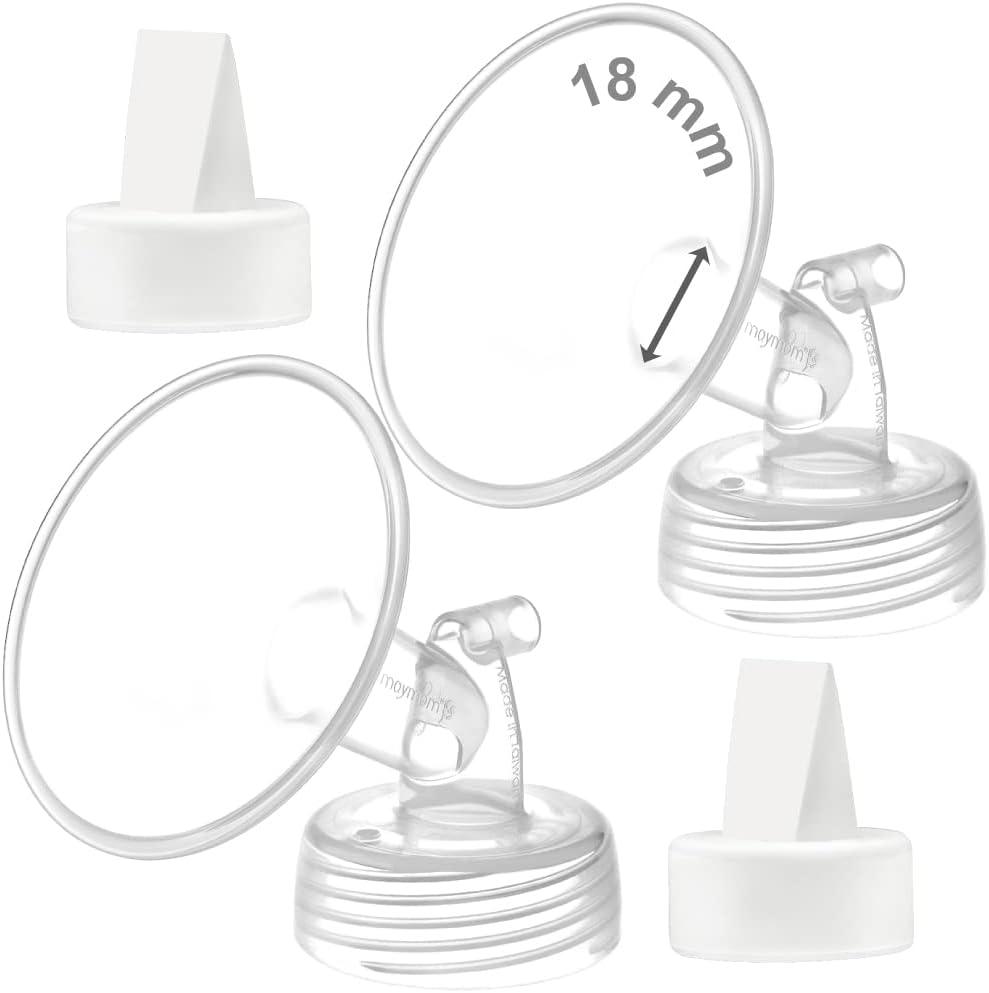 Maymom 18mm Flange and Duckbill Valve Compatible with Spectra S1 Spectra S2 Spectra 9 Plus Not Original Spectra Pump Parts Replace Spectra S2 Pump Parts Spectra Flange Spectra Duckbill Valve