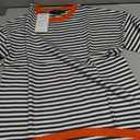 ZESICA Women's Fall Striped Sweaters Long Sleeve Crew Neck Shirts Color Block Lightweight Pullover Tops Dark Blue Small