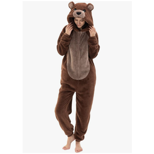 Snug Fit Unisex Adult Onesie Pajamas, Flannel Cosplay Animal One Piece Halloween Costume Sleepwear Homewear, Size: Medium