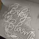 Baby in Bloom Neon Sign Baby Shower Backdrop Welcome Sign,Nursery Wall Art USB Size:20inch