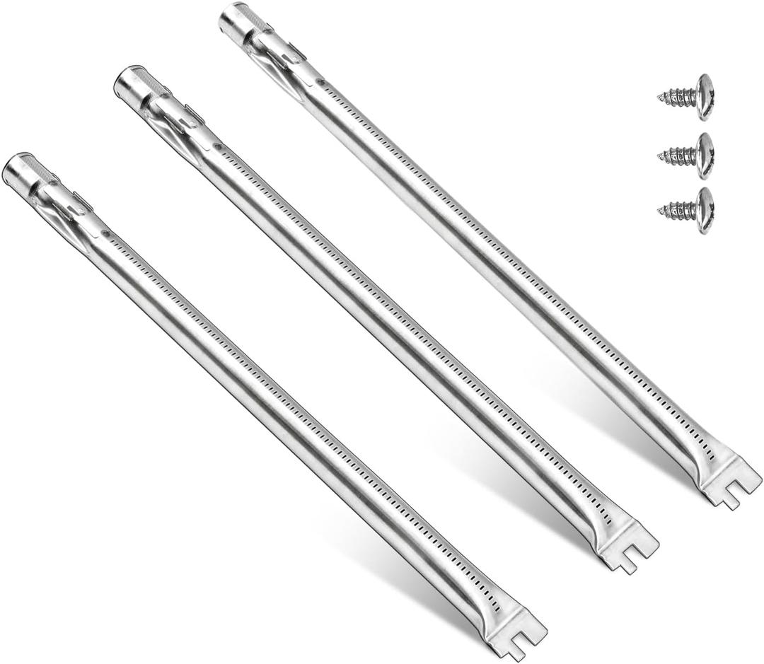 62752 19.5" Burner Tube for Weber Genesis 300 E310 S310 E320 S320 E330 EP310, Stainless Steel Grill Burner Replacement for Weber Genesis 300 Pronpane (LP) with Front Control Knob