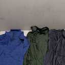 Real Essentials 3 Pack: Men's Dry-Fit Active Quarter Zip Long Sleeve Athletic Performance Pullover, M