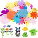 2 x Nicella DIY Fabric Flower Bouquet Toy Accessories – Creative Flower Market & Arts & Crafts Add-On Kits for Kids (Makes 33 Flowers & 3 Butterflies, 36 Pieces Total)