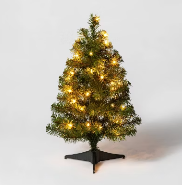 2ft Pre-lit Alberta Spruce Clear Lights Mini Artificial Christmas Tree - Wondershop™